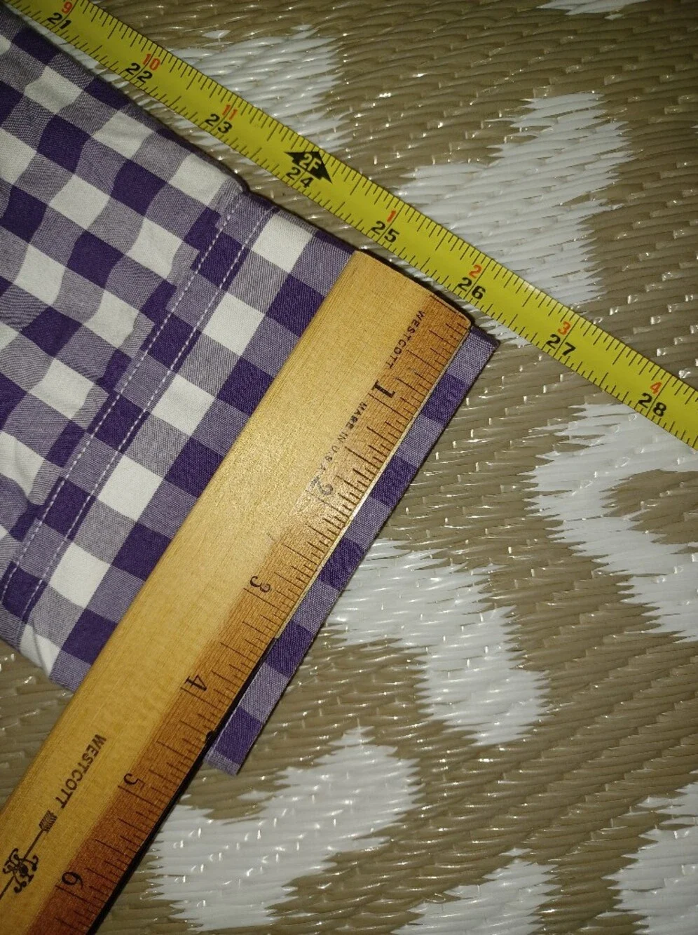 Men's Purple Check Button-Down Shirt